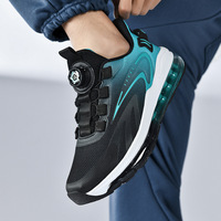 Chaussures de sport décontractées pour hommes à boucle rotative à coussin d'air, respirantes en maille, pour la course et le tennis, directement de l'usine
