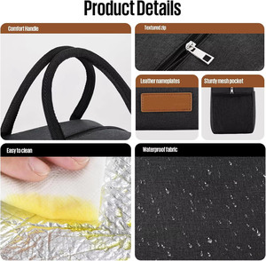 Bolsa Térmica para Almuerzo Oxford 300D de Poliéster Unisex de 8L (Cierre de Cremallera Negro) para Fiestas, Picnics y Viajes - Product Image 5