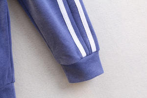 Vente en gros de vêtements pour enfants : Ensembles de sport pour garçons, pulls amples à demi-zip avec lettres brodées - Product Image 5