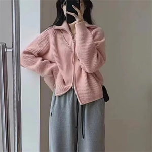 Pull long décontracté à <span class=keywords><strong>col</strong></span> en V uni, nouvelle mode 2026, vente en gros, automne, hiver, pour femmes - Product Image 6