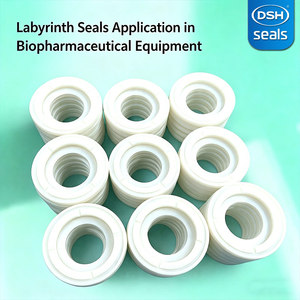 Anneau d'étanchéité <span class=keywords><strong>labyrinthe</strong></span> en PTFE haute précision pour centrifugeuse biopharmaceutique, équipement de traitement GMP pour bioréacteur et fermenteur - Product Image 3