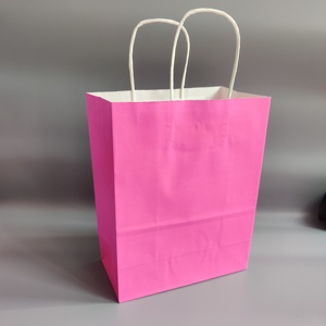 Wholesale Supermarket Grocery in Stock Kraft Paper <b>Bag</b> with Handle Recycle Cheap Price Business Shopping Food Take Away <b>Bag</b> - Product Image 4