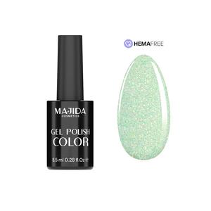 Vernis à ongles Majida couleur 8,5 ml pailleté émeraude sans HEMA - Product Image 1