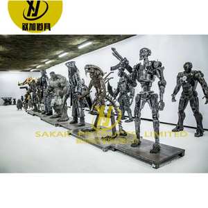 Grandi terminatori di metallo riciclato astratto su misura all'aperto scultura a grandezza naturale del Robot della scultura del Robot <span class=keywords><strong>arte</strong></span> all'aperto della scultura - Product Image 5