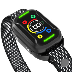 Collier anti-aboiement à écran couleur, rechargeable, étanche, dispositif d'entraînement automatique intelligent pour chien, noir - Product Image 1