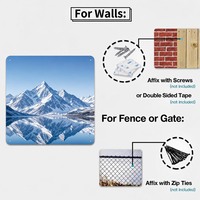 Kar Dağı Gölü Yansıması Alüminyum Panel Tablo Metal Dekoratif Plaka Alüminyum Duvar Paneli 20 cm