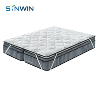 Matelas hybride souple de 11,4 pouces avec mousse nuage et système de ressorts ensachés, roulé dans une boîte, respirant, durable, pour usage hôtelier
