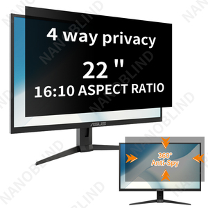 22 Inch 4 Cách/360 Độ Riêng Tư Màn Hình Lọc Cho 16:10 Màn Hình Rộng Màn Hình Máy Tính Dữ Liệu Bảo Mật Lá Chắn Chống Lóa Phim - Product Image 1