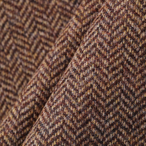 Cao Cấp 100% Len Tweed Vải Anh Hàn Quốc Phong Cách Mềm Chải Áo Khoác Mùa Đông Chất Liệu Màu Sắc Đồng Bằng Dệt Kim <span class=keywords><strong>Suiting</strong></span> Vải Cô Gái - Product Image 4