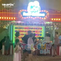 Tolefun Intérieur En Plastique et En Bois Pop Ballon Jeu De Fléchettes Remorques Clignotant Lumières Colorées Parc À Thème Carnaval Prix Jeux