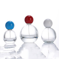 Flacons de parfum sphériques en verre rose de luxe 30ml 50ml 100ml avec atomiseur à bouchon boule et pulvérisateur à sertir pour parfum et huiles essentielles