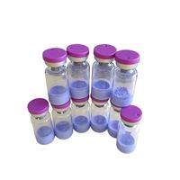 Poudre de peptide de cuivre bleu GHK-CU 99% haute pureté, qualité alimentaire, certifiée HPLC, CAS 49557-75-7, flacon pour la régénération cutanée