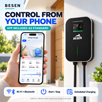 BESEN Chargeur mural EV à équilibrage de charge dynamique 11kW Station de charge EV montée au sol avec câble IEC62196 de 5 mètres