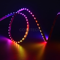 Bande LED RGBIC SK6812 à émission latérale, 5V 12V, couleur de rêve intelligente, bricolage, décoration intérieure, flexible, adhésive, haute densité, changement de couleur