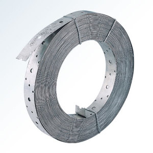 Bande de fixation perforée en acier galvanisé à trou unique pour construction murale et de toiture, matériel de renforcement multifonction Modèle M055 - Product Image 1