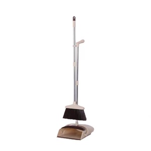 Indoor Broom and Dustpan Set Plastic Angle Broom for Floor Sweeping with Plastic Bristles