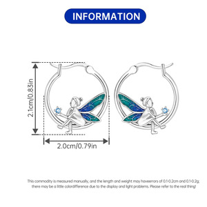 Pendientes de aro de cobre blanco de alta gama, originales y de moda, para mujer, gran éxito de ventas - Product Image 2