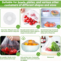 Dômes de couverture alimentaire en plastique PE transparents, réutilisables, avec couvercles extensibles élastiques pour la conservation des aliments frais, pour la restauration rapide