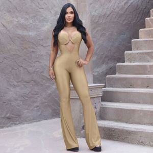 Dropshipping 2025 Summer Women Sports Hollow Jumpsuit - Product Image 1