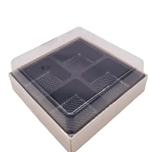 Biodegradable Customised Disposable Wooden Food Container with lid Sushi Pastry Sandwich Dessert Takeaway Box