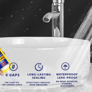 سيليكون محايد شفاف كريستالي 760 سعة 300 مل، مانع تسرب مقاوم للماء، لاصق أكريليك للبناء والبلاط - Product Image 5