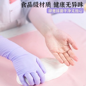 ถุงมือป้องกันไนไตรล์แบบใช้แล้วทิ้ง 30 ซม. สีม่วงพลัม ใช้ครั้งเดียวสำหรับทำความสะอาดห้องครัวและการตั้งแคมป์ - Product Image 3