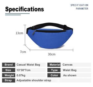 Sacs banane décontractés Oxford imperméables avec logo personnalisé, sac banane de sport multicolore pour hommes, sac banane personnalisé - Product Image 4
