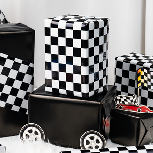 Checkered <b>Pattern</b> Gift Wrapping <b>Paper</b> Double Sided Art <b>Paper</b> Waterproof For Gift And Craft Use - Product Image 2
