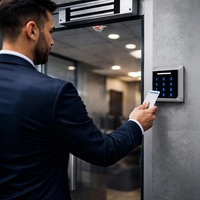 Cerradura Inteligente para Exteriores a Prueba de Agua con Código, Teclado RFID, Lector de Tarjetas de Control de Acceso, Cerradura Inteligente para Puerta de Oficina