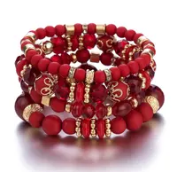 Bracelets multicouches perlés pour femmes, ensemble de bijoux à la mode, personnalisé, breloques en forme de cœur, de haute qualité, 2022