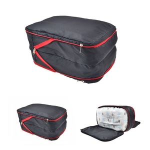 Sacs de voyage compressibles légers 3 pièces, cubes de rangement pour vêtements extensibles à double couche - Product Image 2