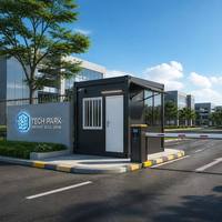 Maison préfabriquée modulaire en conteneur à installation rapide pour garde de sécurité de chantier, dortoir de travailleurs