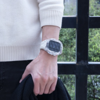 Market Pioneer Clear Case + Silikon Mod Kit Armband für Apple Watch Ultra 2 für iWatch Serien 11 10 9 8 7 6 5 45mm 46 49mm
