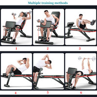 Chaise de banc réglable pliable multifonction domestique banc assis banc d'haltères
