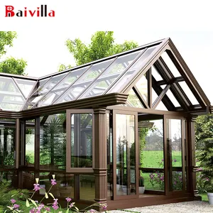 Casa Contenedor Prefabricada de Aleación de Aluminio y Vidrio a <span class=keywords><strong>Precio</strong></span> de Fábrica, Moderna con Techo Triangular, <span class=keywords><strong>Terraza</strong></span> Exterior, Aislamiento Térmico e Impermeable - Product Image 1