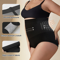 Culottes gainantes taille haute sans couture pour femmes grandes tailles, effet ventre plat, post-partum, amincissantes, en nylon avec soutien
