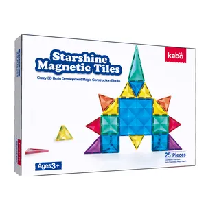 KEBO 2023 Popular Supplier Star Shine 25 PCS Creative Magnet Tiles for Kids