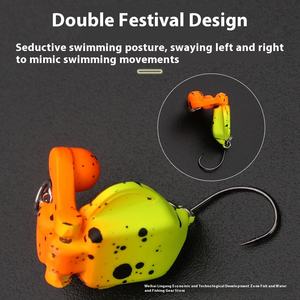 Luya Bait Micro-Object Señuelo de pesca de natación de doble sección 2G 2,9 cm Cóncavo Convexo Trucha Bass Pico Acero de tungsteno Orkin Single - Product Image 3