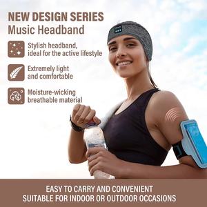 Bandeau de sommeil LED avec indicateur de batterie 200 mAh, élastique, lavable, masque <span class=keywords><strong>pour</strong></span> les yeux musical, bandeau de sport sans fil, casque de sommeil - Product Image 2