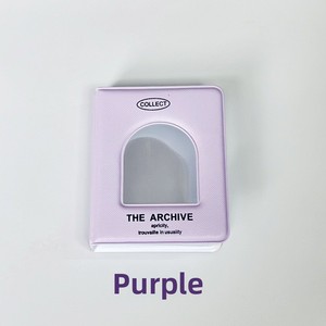 Álbum de Fotos Pequeño de Cuero con Ventana en Forma de <span class=keywords><strong>Arco</strong></span> para Tarjetas, <span class=keywords><strong>Mini</strong></span> Álbum de Fotos de 3.5 Pulgadas, Color Sólido, Bolsa para Tarjetas - Product Image 3