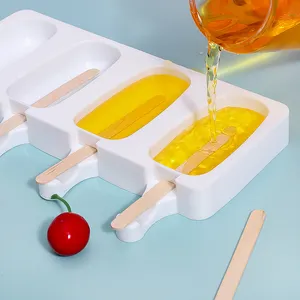 Silicone Ice Cream Mold Tools Cartoon Ice Cube Pop Ball Maker Tray Silicone Popsicle Ice Cream Mold For Kids