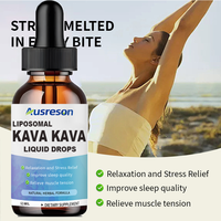 Extrait liquide de racine de Kava Kava biologique en marque propre, boisson pour favoriser le sommeil, le calme et la réduction du stress, gouttes liquides de Kava liposomales