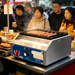 Máquina Comercial Eléctrica <span class=keywords><strong>de</strong></span> Acero Inoxidable con 8 Ranuras para <span class=keywords><strong>Salchichas</strong></span>, Antiadherente, para Hot Dogs y Waffles, 220V, para Tiendas <span class=keywords><strong>de</strong></span> Comida Rápida - Product Image 1