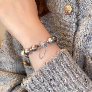 Bracelet de perles multicolores <span class=keywords><strong>Tahiti</strong></span> pour femme, design de luxe léger, fermoir magnétique, perles fantaisie, bijou de main, perles électroplaquées - Product Image 4