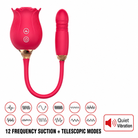 Vibrateur à succion Rose, stimulateur clitoridien, étanche, rechargeable par USB, jouets sexuels, masseur pour femmes, vente en gros, CE RoHS, 12 couleurs