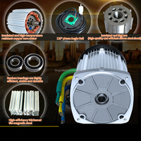Moteur carré fiable de 2,2 kW 1,2 kW 72 V 60 V avec arbre concave à 4 trous pour des connexions électriques faciles et sécurisées