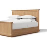 Ensemble de lit Ferly de luxe moderne en bois de noyer, cadre de lit plateforme minimaliste, mobilier d'intérieur contemporain