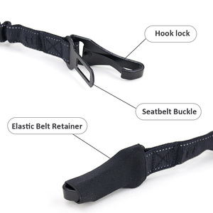 Dây đai an toàn cho thú cưng có thể điều chỉnh, phản quang, kiểu dây thun, dùng cho xe hơi, kèm móc khóa hợp kim kẽm - Product Image 4