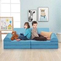 Canapé modulaire en mousse souple YOBO Factory, 8 pièces, emballé sous vide, pour enfants, pour la créativité et les jeux dans la chambre des enfants