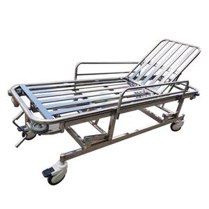 Chariot d'hôpital en acier inoxydable, hauteur réglable, 4 roulettes, XQ2014-B15, mobilier médical - Product Image 2